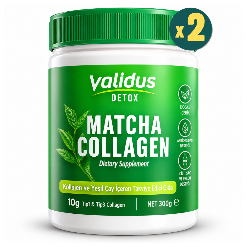 Validus Collagen Peptides + Matcha Powder 300 g 2 Adet Fiyatları - Modern Eczane