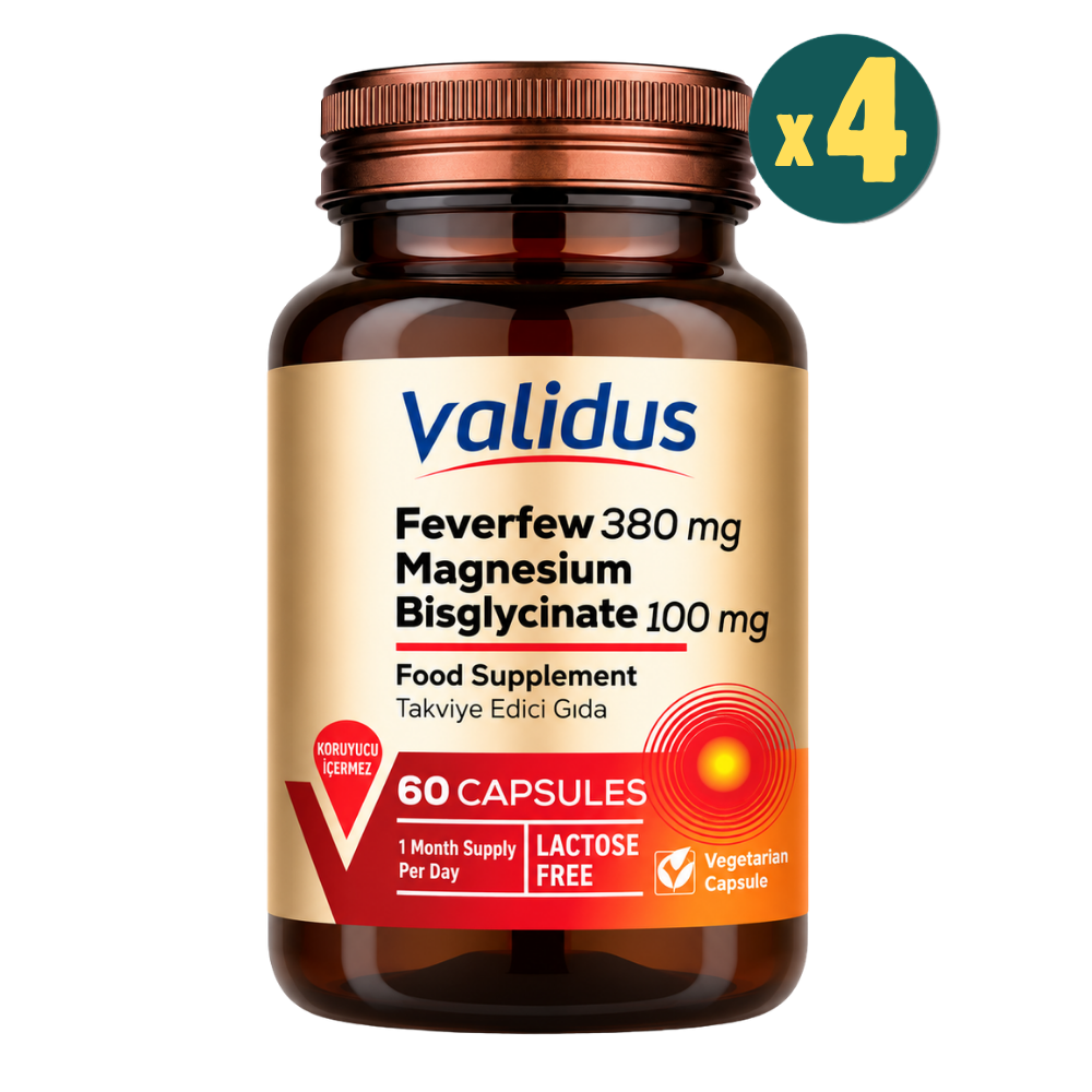 Validus Feverfew 380 mg 60 Kapsül 4 Adet Fiyatları -  Modern Eczane