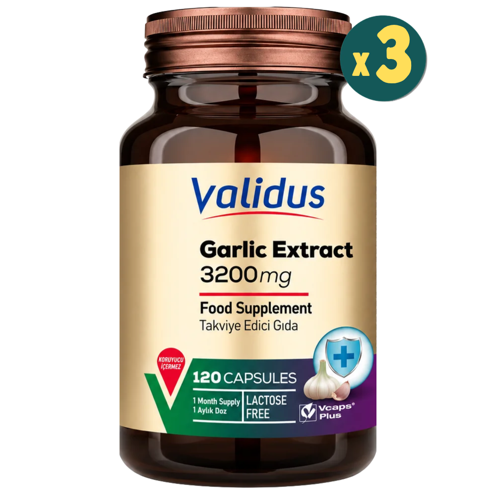 Validus Garlic 3200 mg 120 Kapsül 3 Adet Fiyatları - Modern Eczane
