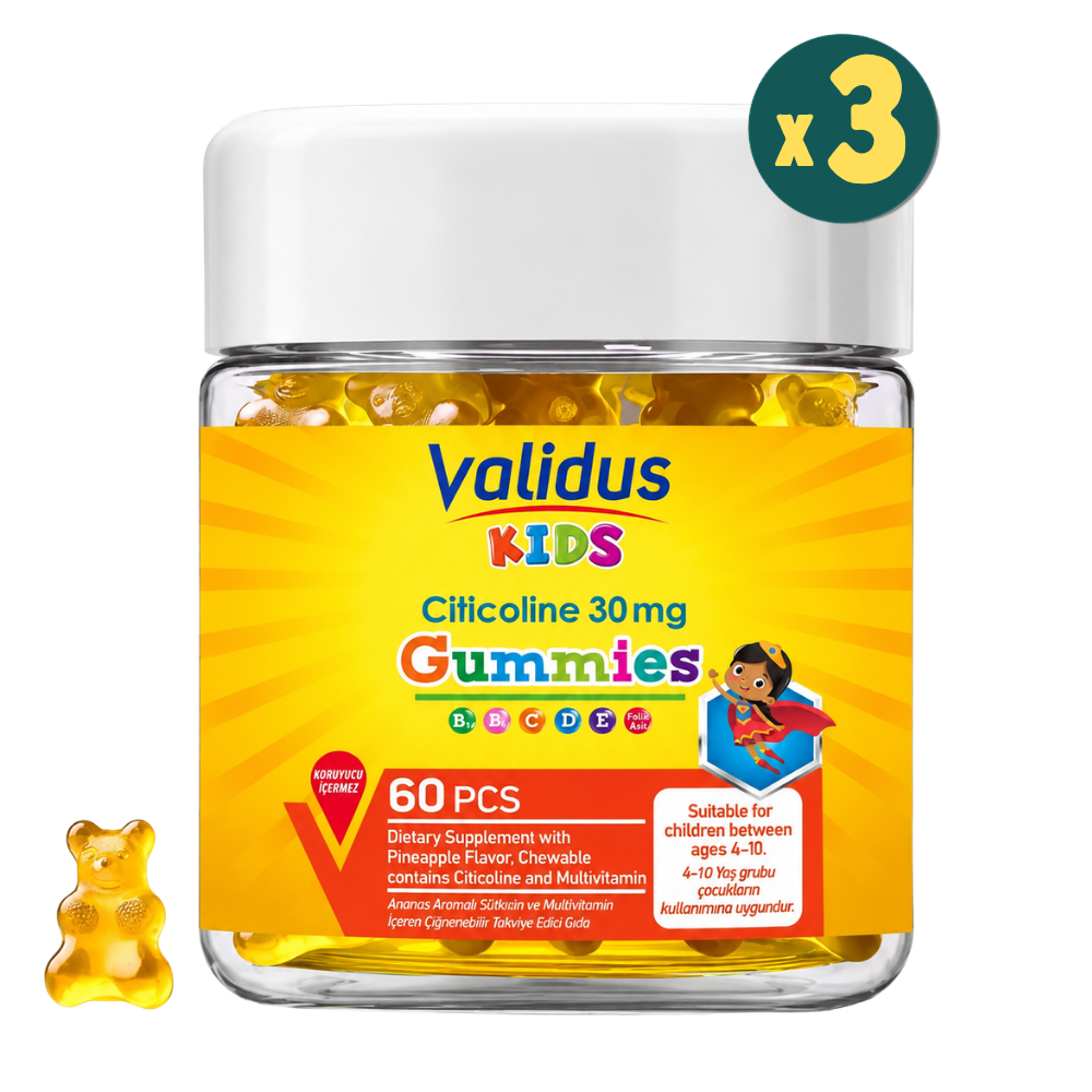 Validus Kids Citicoline 60 Gummies 3 Adet Fiyatları - Modern Eczane