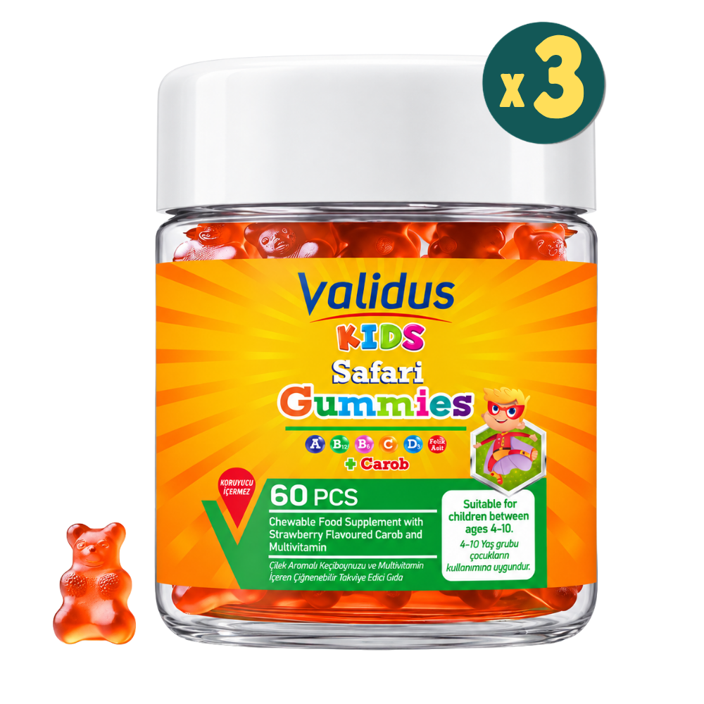 Validus Kids Safari 60 Gummies 3 Adet Fiyatları - Modern Eczane