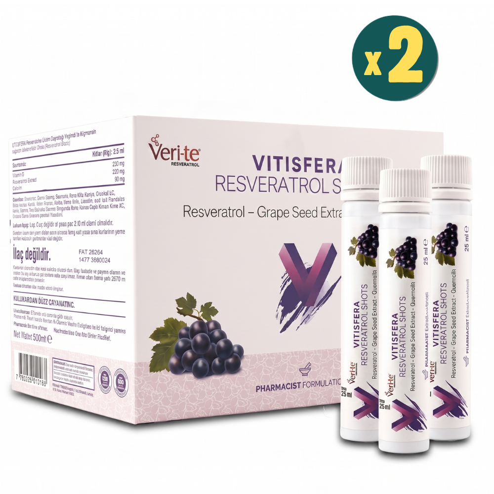 Vitisfera Resveratrol Shot Orman Meyveleri Aromalı 20 Flakon 25 ml 2 Adet Fiyatları - Moder Eczane