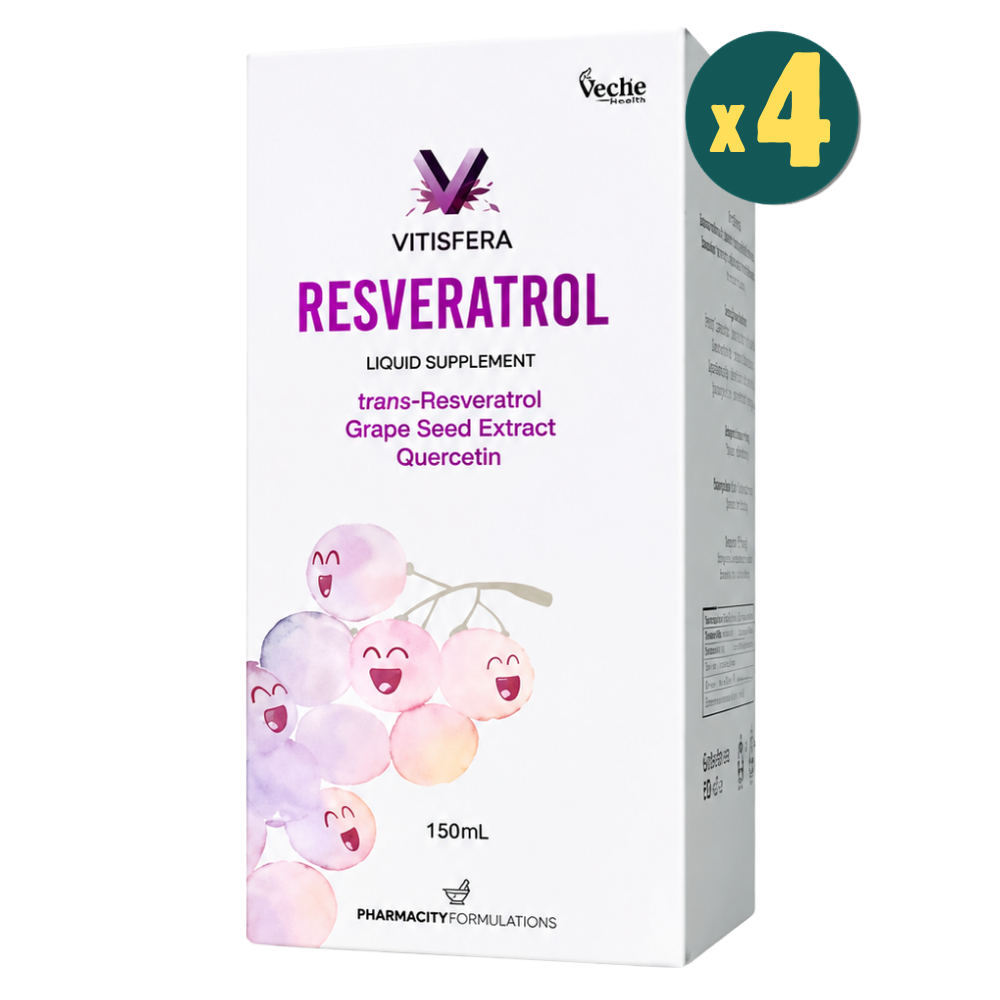 Vitisfera Resveratrol Şurup Orman Meyveleri Aromalı 150 ml 4 Adet - Modern Eczane