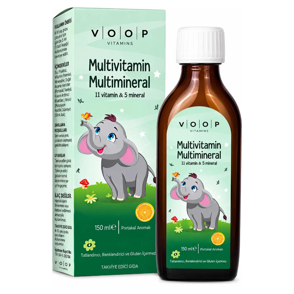 VOOP Multivitamin Multimineral Şurup 150 ml Fiyatları - Modern Eczane