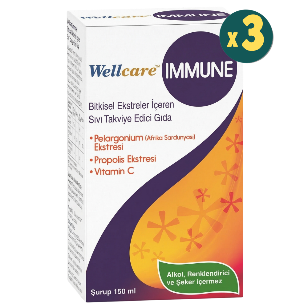 Wellcare Immune Şurup 150 ml 3 Adet Fiyatları - Modern Eczane