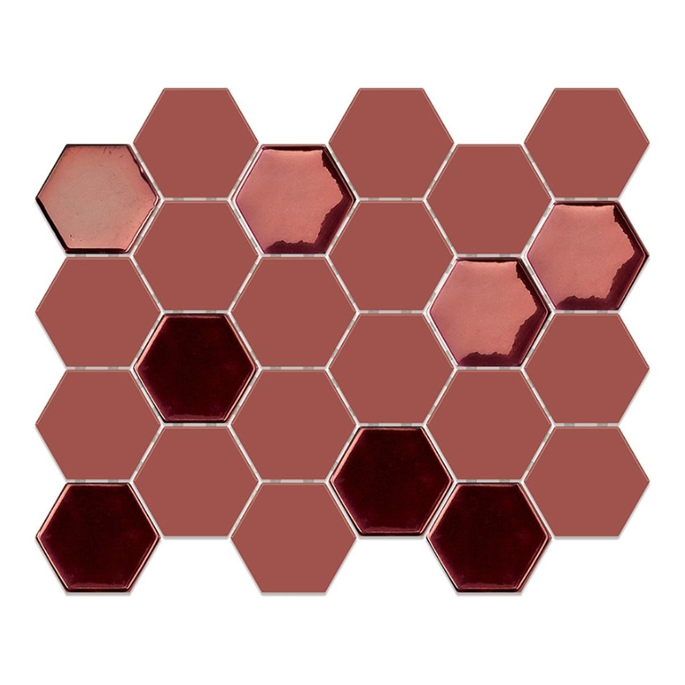 Betsan Hexa Mega Neostone Blend Artistic Cherry 77x88 mm Dekor Mozaik