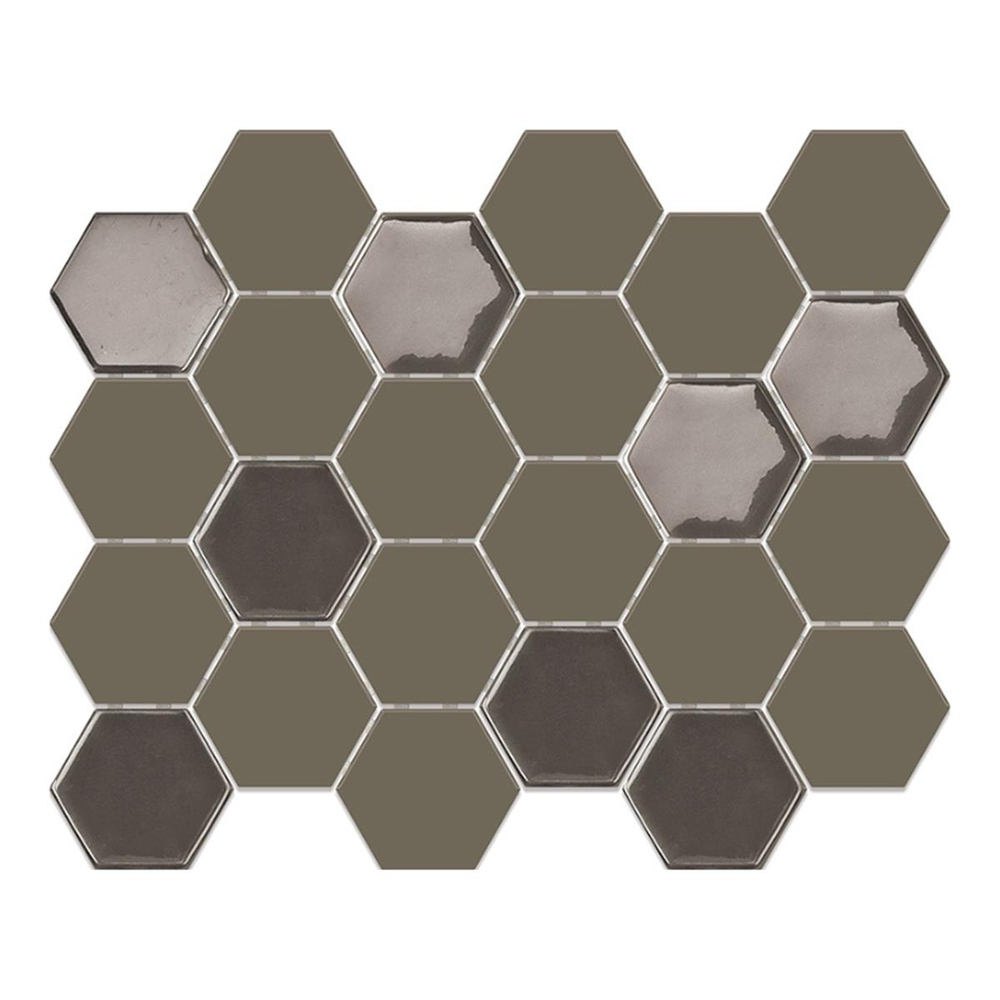 Betsan Hexa Mega Neostone Blend Artistic Taupe 77x88 mm Dekor Mozaik