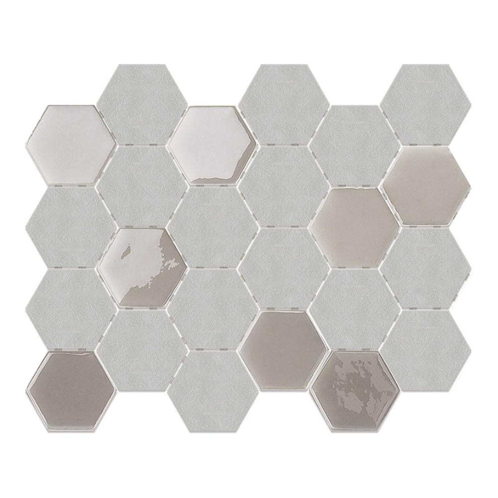 Betsan Hexa Mega Neostone Artistic Blend Sugar Grey 77x88 mm Dekor Mozaik