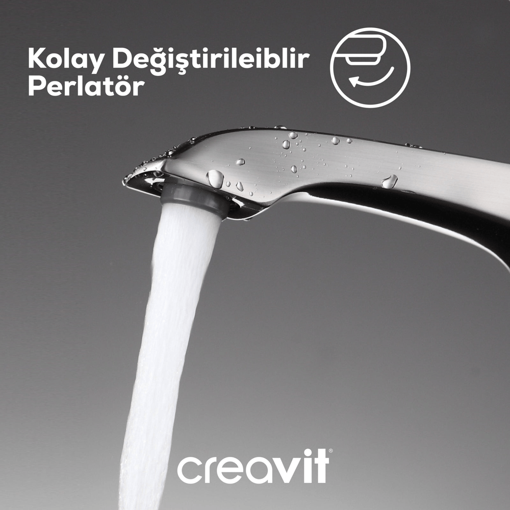 Creavit Flow Banyo Armatürü Brush Gold