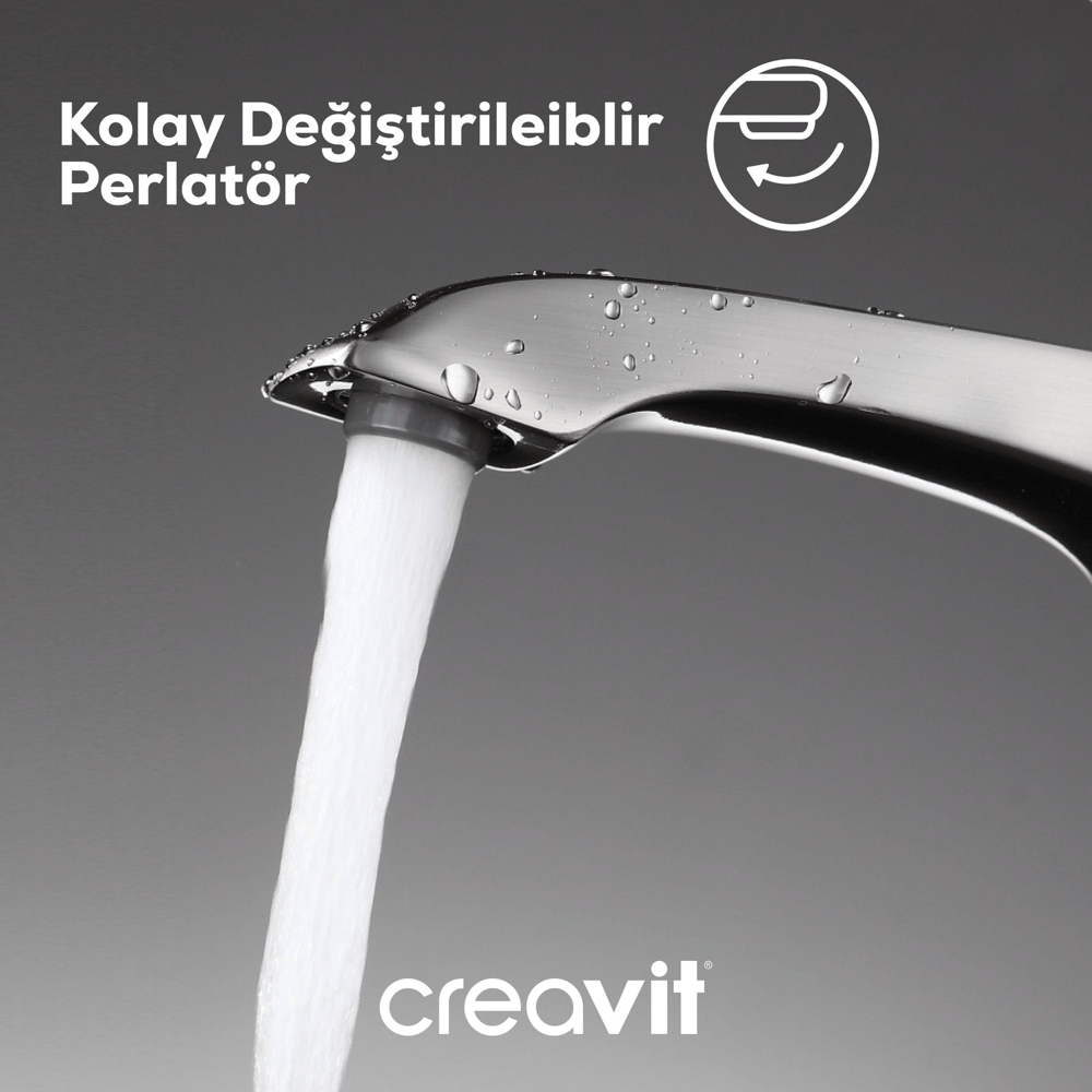 Creavit Avangart Lavabo Armatürü Krom