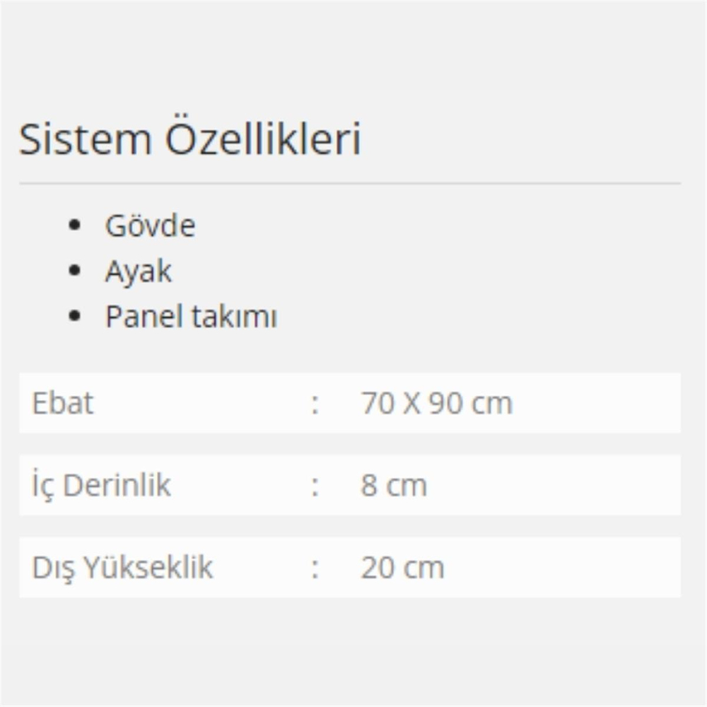 Formina Lima Panelli Duş Teknesi