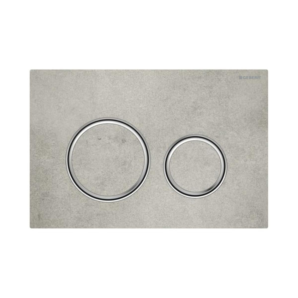 Geberit Kumanda Kapağı Sigma21 - Çift Basmalı -  Beton / Krom