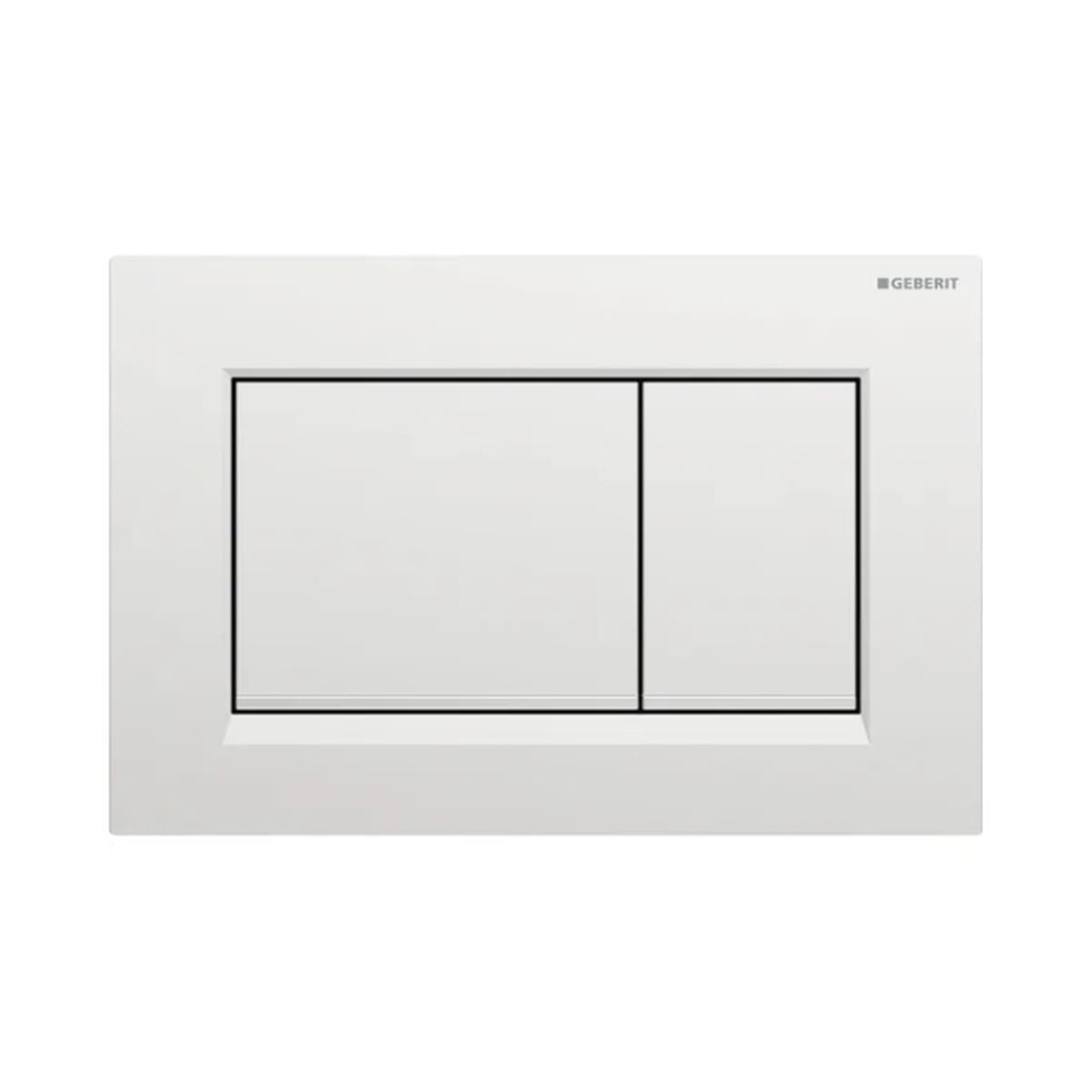 Geberit Kumanda Kapağı Sigma30 - Çift Basmalı - Mat Krom / Parlak / Mat Krom