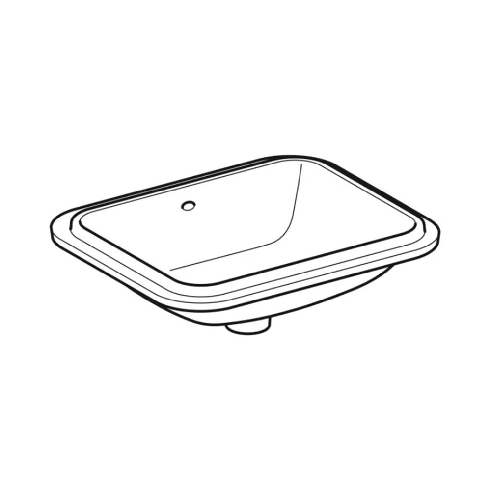Geberit VariForm Tezgah Altı Lavabo, Dikdörtgen, 45x35 cm (Taşma Delikli)