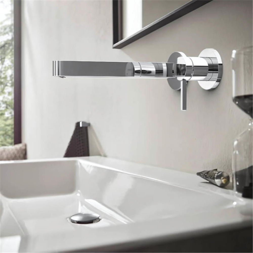 Hansgrohe Finoris Tek kollu Lavabo Bataryası Ankastre Duvara Monte 22,8 cm gaga ile Krom