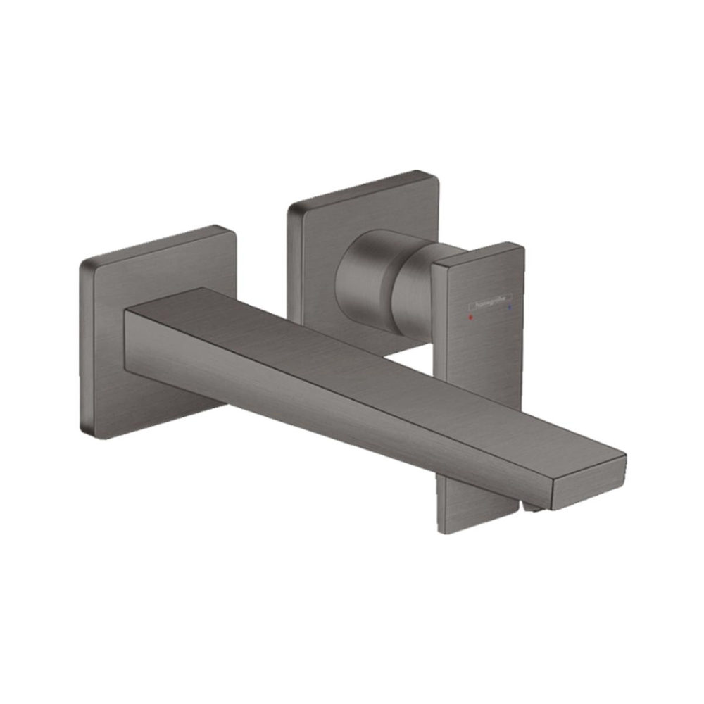 Hansgrohe Metropol Tek kollu lavabo Bataryası çubuk volan, Ankastre Duvara Monte, 22.5 cm gaga ile Mat Siyah
