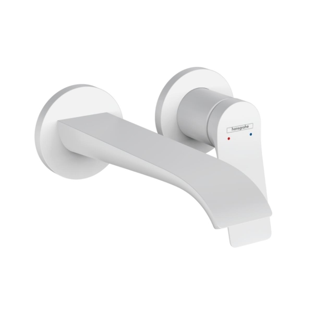 Vivenis Tek kollu lavabo Bataryası Ankastre Duvara Monte 19,2 cm gaga ile Satin Beyaz