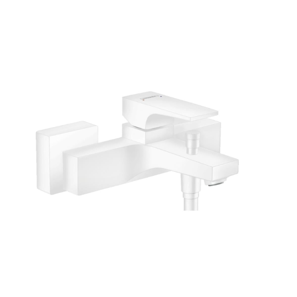 Hansgrohe Metropol Tek kollu banyo Bataryası aplike, çubuk volan ile Satin Beyaz