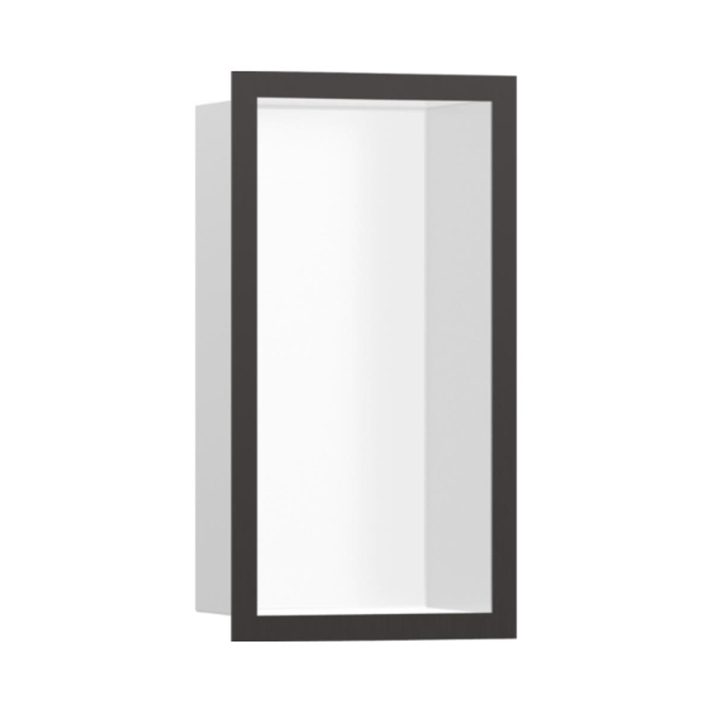 Hansgrohe XtraStoris Individual Duvar nişi Satin Beyaz tasarım çerçeveli 300/150/100 Mat Beyaz Krom