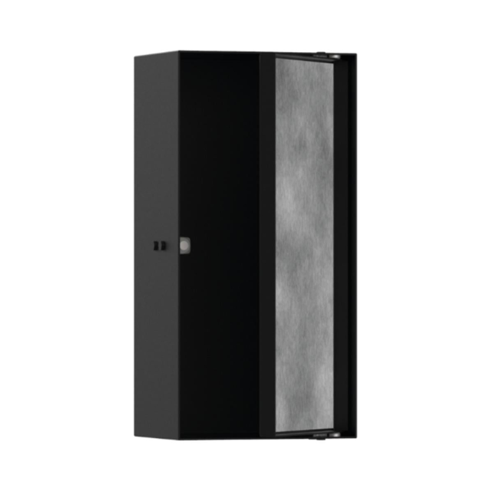 Hansgrohe XtraStoris Rock Duvar nişi seramik kaplanabilir kapak ile 300/150/100 Satin Siyah