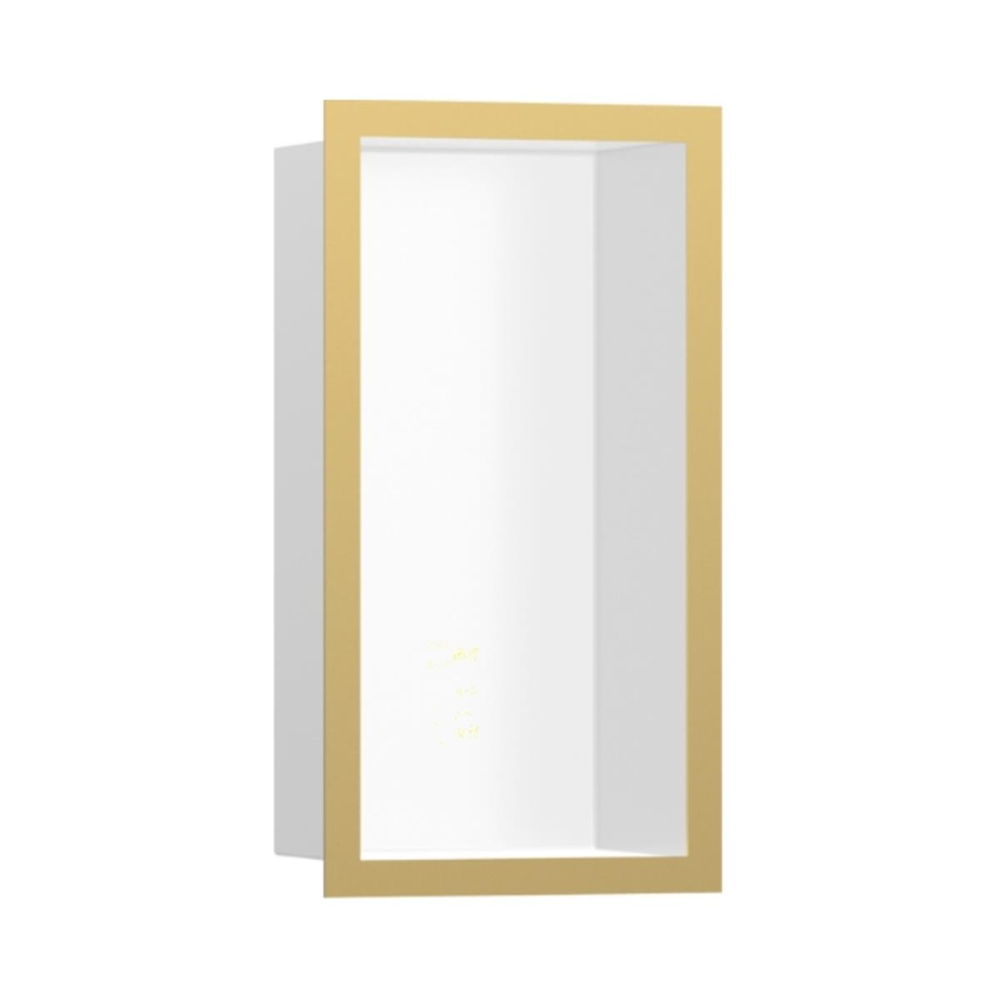 Hansgrohe XtraStoris Individual Duvar nişi Satin Beyaz tasarım çerçeveli 300/150/100 Parlak Altın Optik