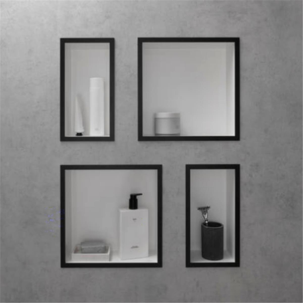 Hansgrohe XtraStoris Individual Duvar nişi Satin Beyaz tasarım çerçeveli 300/150/100 Satin Siyah