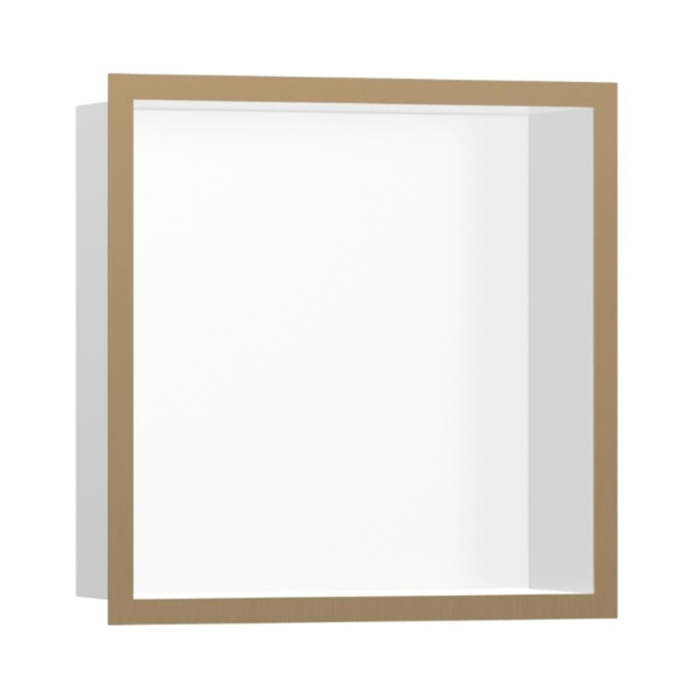 Hansgrohe XtraStoris Individual Duvar nişi Satin Beyaz tasarım çerçeveli 300/300/100 Mat Bronz