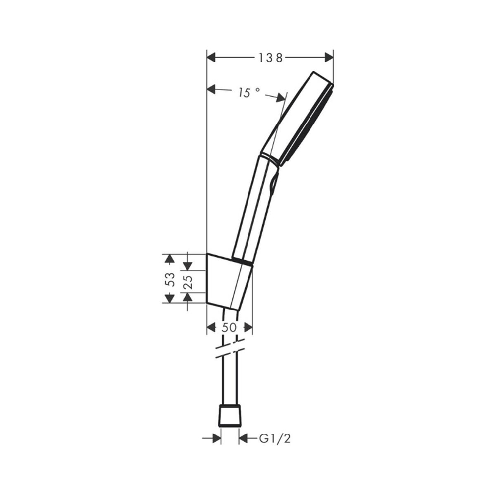 Hansgrohe Pulsify Select S Duş askı seti 105 3jet Relaxation, 160 cm duş hortumu ile Satin Siyah