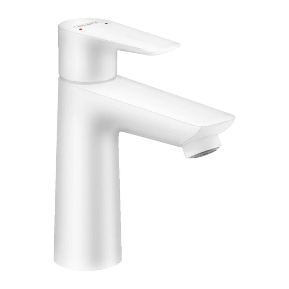 Hansgrohe Talis E Tek Kollu Lavabo Bataryası 110 Kumandalı Satin Beyaz