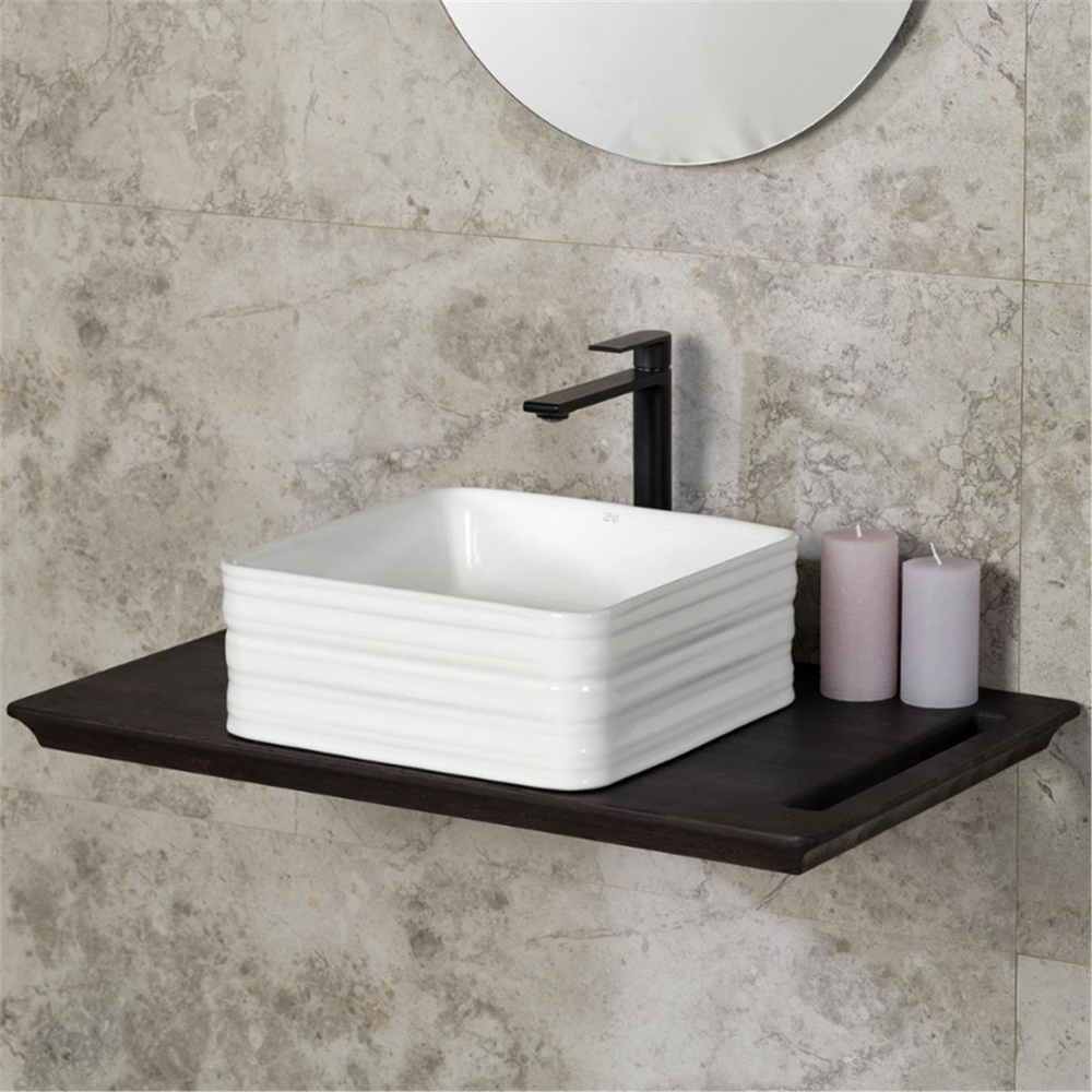 Lena E-2105 Tezgah Üstü Porselen Lavabo Beyaz
