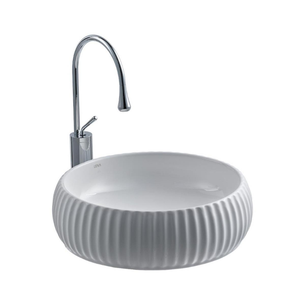 Lena E-4161 Tezgah Üstü Porselen Lavabo Beyaz