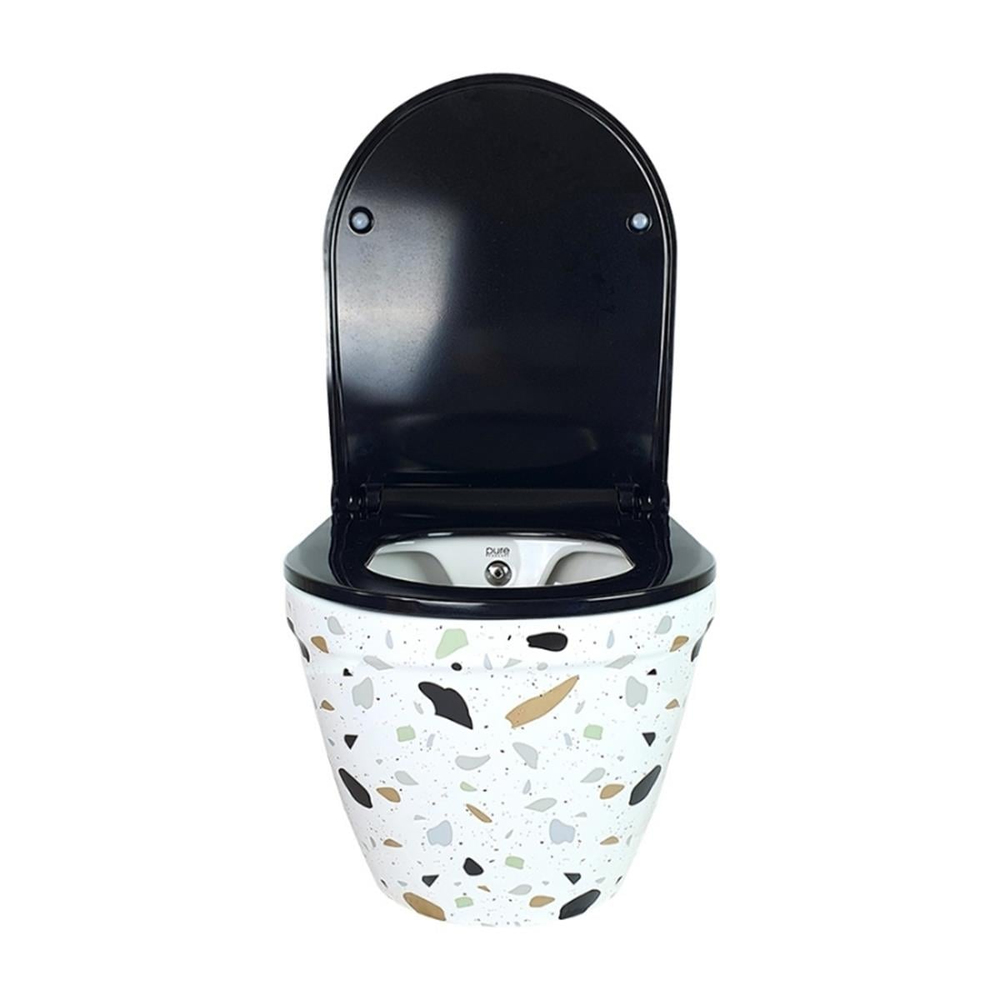 Pure Concept Terrazzo Kanalsız Asma Klozet Kapak Dahil