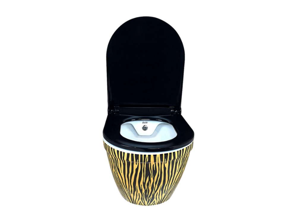 Pure Concept Tiger Altın Zebra Asma Klozet Kapak Dahil