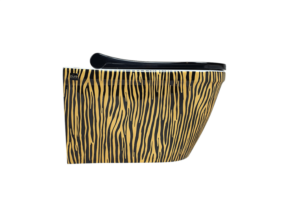 Pure Concept Tiger Altın Zebra Asma Klozet Kapak Dahil