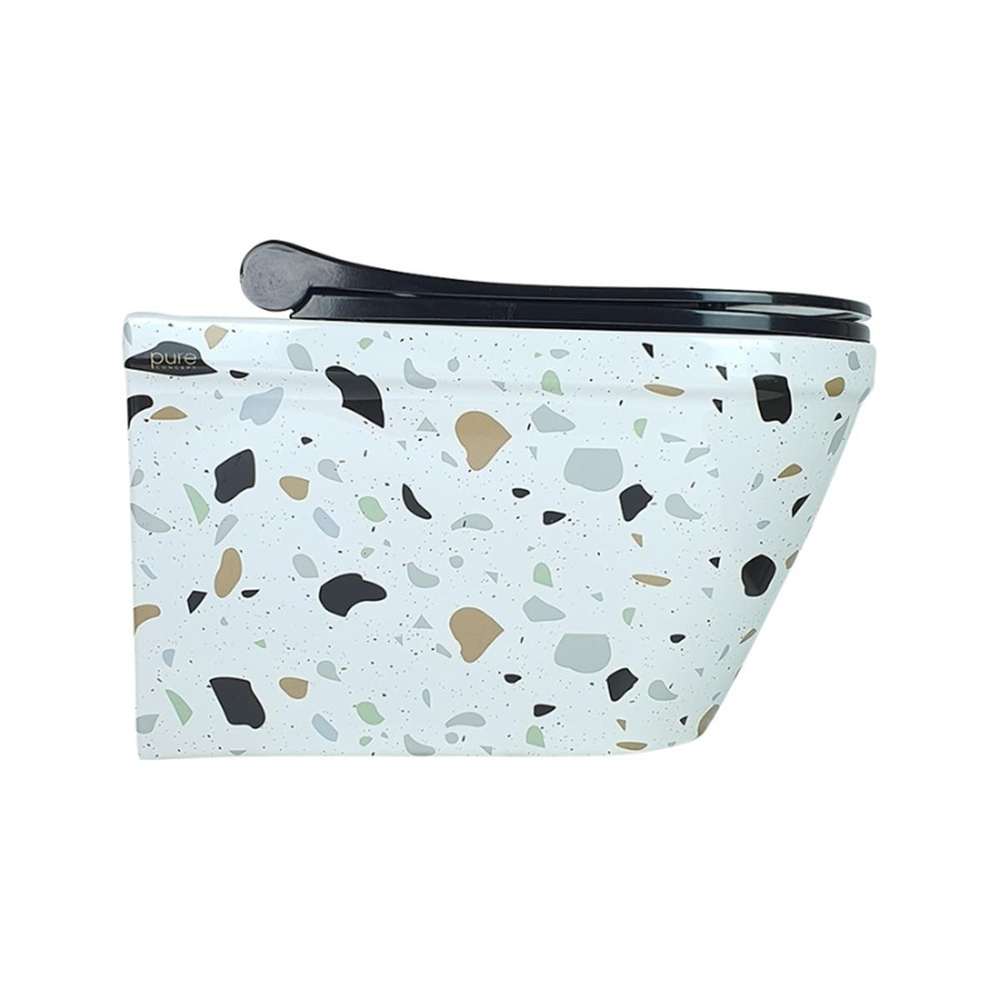 Pure Concept Terrazzo Kanalsız Asma Klozet Kapak Dahil