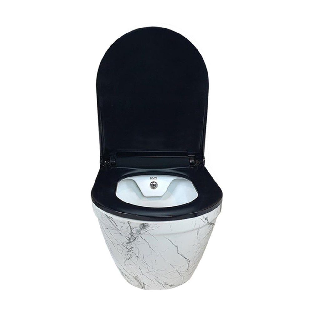 Pure Concept Sharp Calacatta Kanalsız Asma Klozet Kapak Dahil