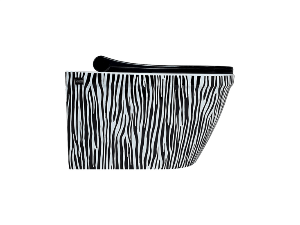 Pure Concept Zebra Kanalsız Asma Klozet Kapak Dahil