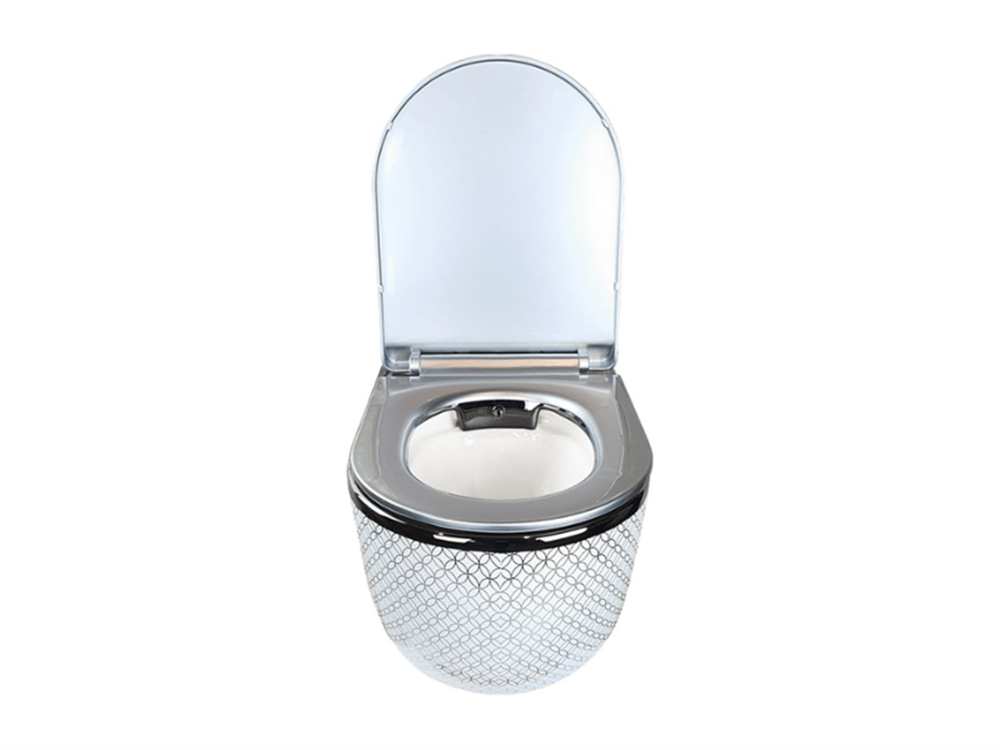 Pure Concept Platin Geometrik Kanalsız Asma Klozet Kapak Dahil