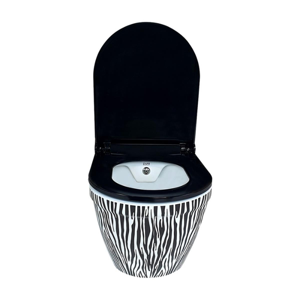 Pure Concept Zebra Kanalsız Asma Klozet Kapak Dahil