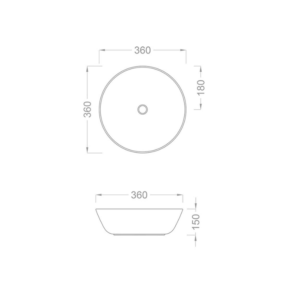 Pure Concept Beyaz Altın Tezgah Üstü Çanak Lavabo