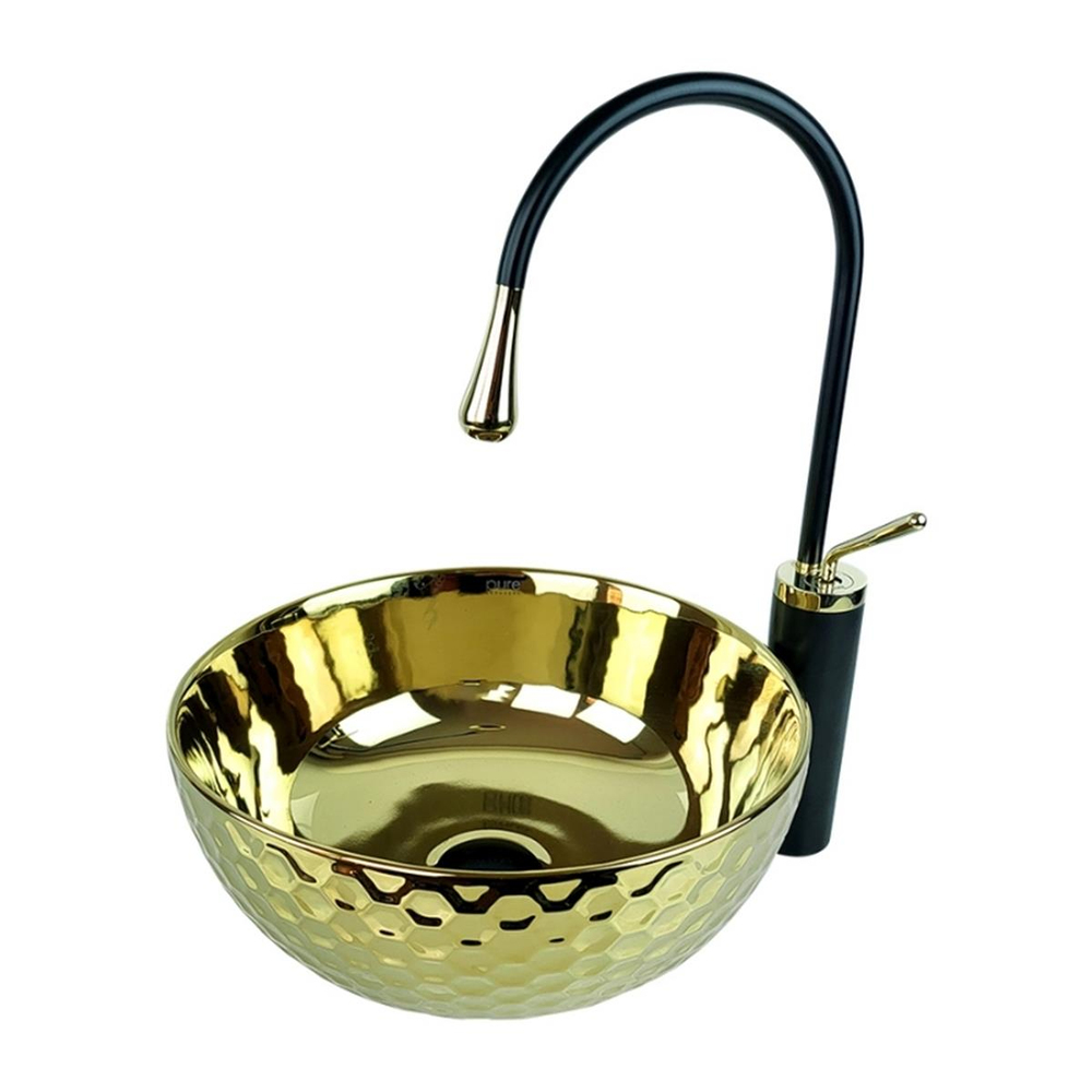 Pure Concept Altın Tezgah Üstü Çanak Lavabo