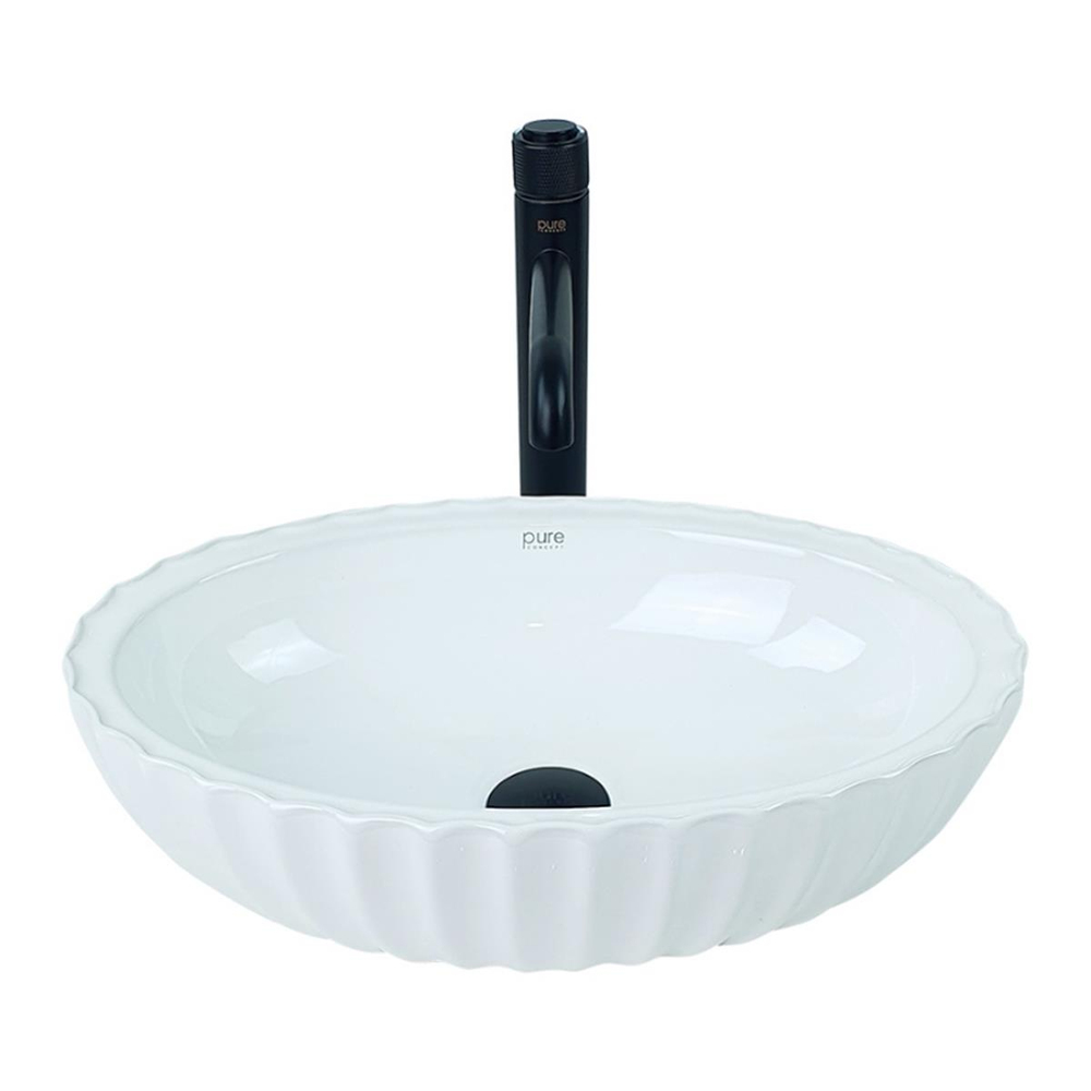 Pure Concept Beyaz Tezgah Üstü Çanak Lavabo
