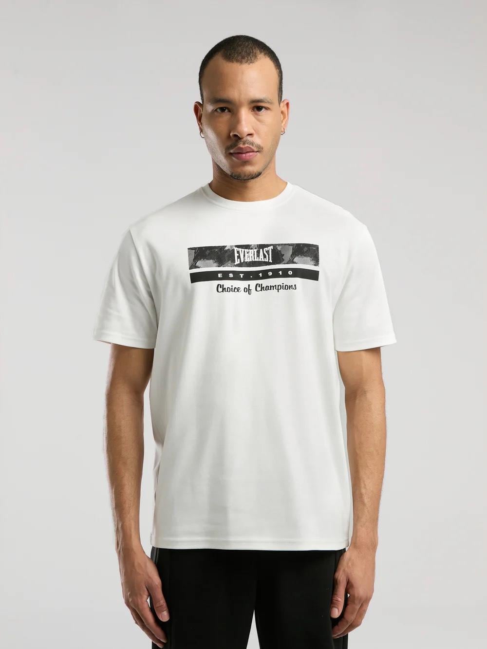 Everlast Everlast Champions Collection Erkek Beyaz Bisiklet Yaka Tshirt