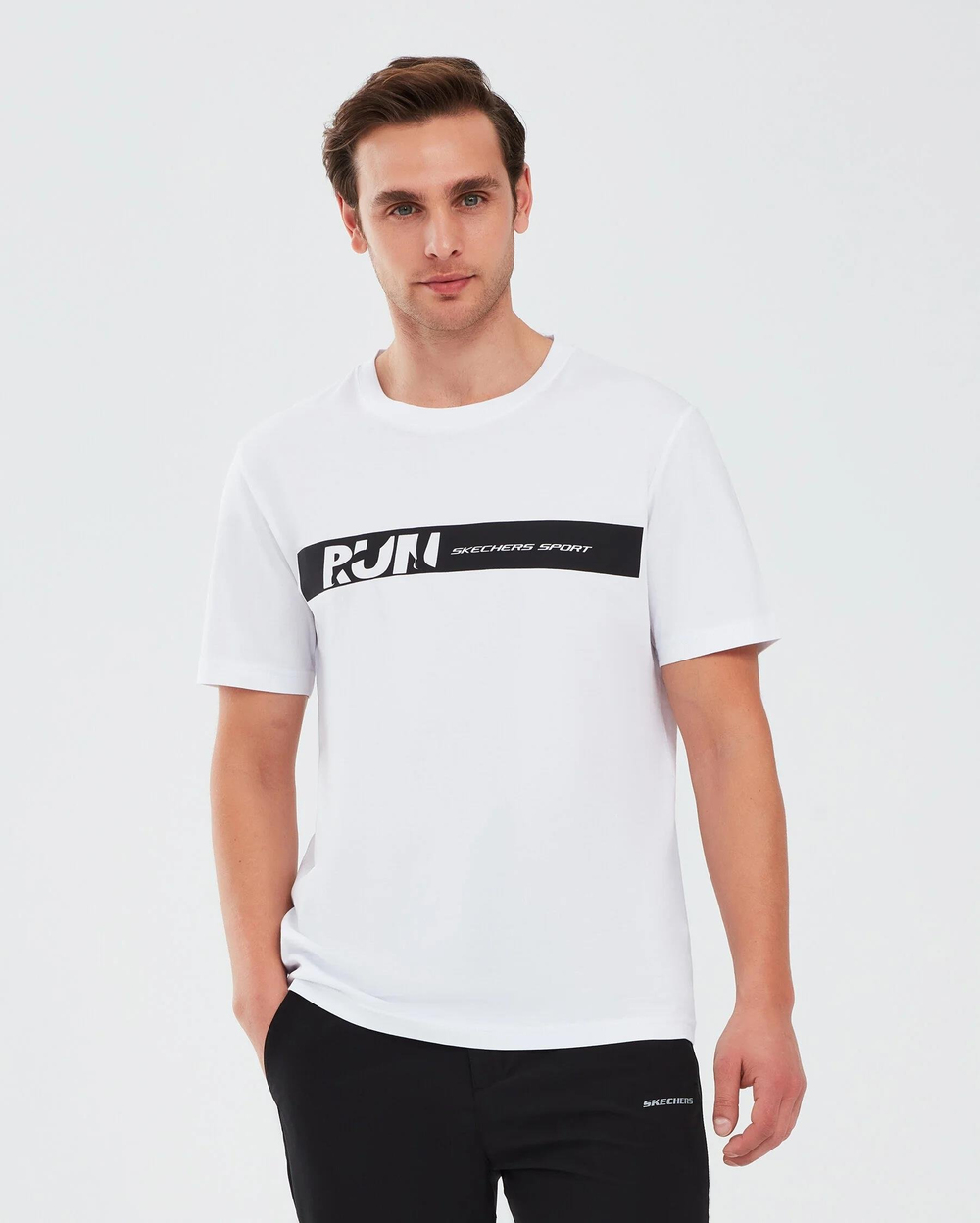 Skechers Graphic T-Shirt M Short Sleeve Erkek  Bisiklet Yaka Tshirt