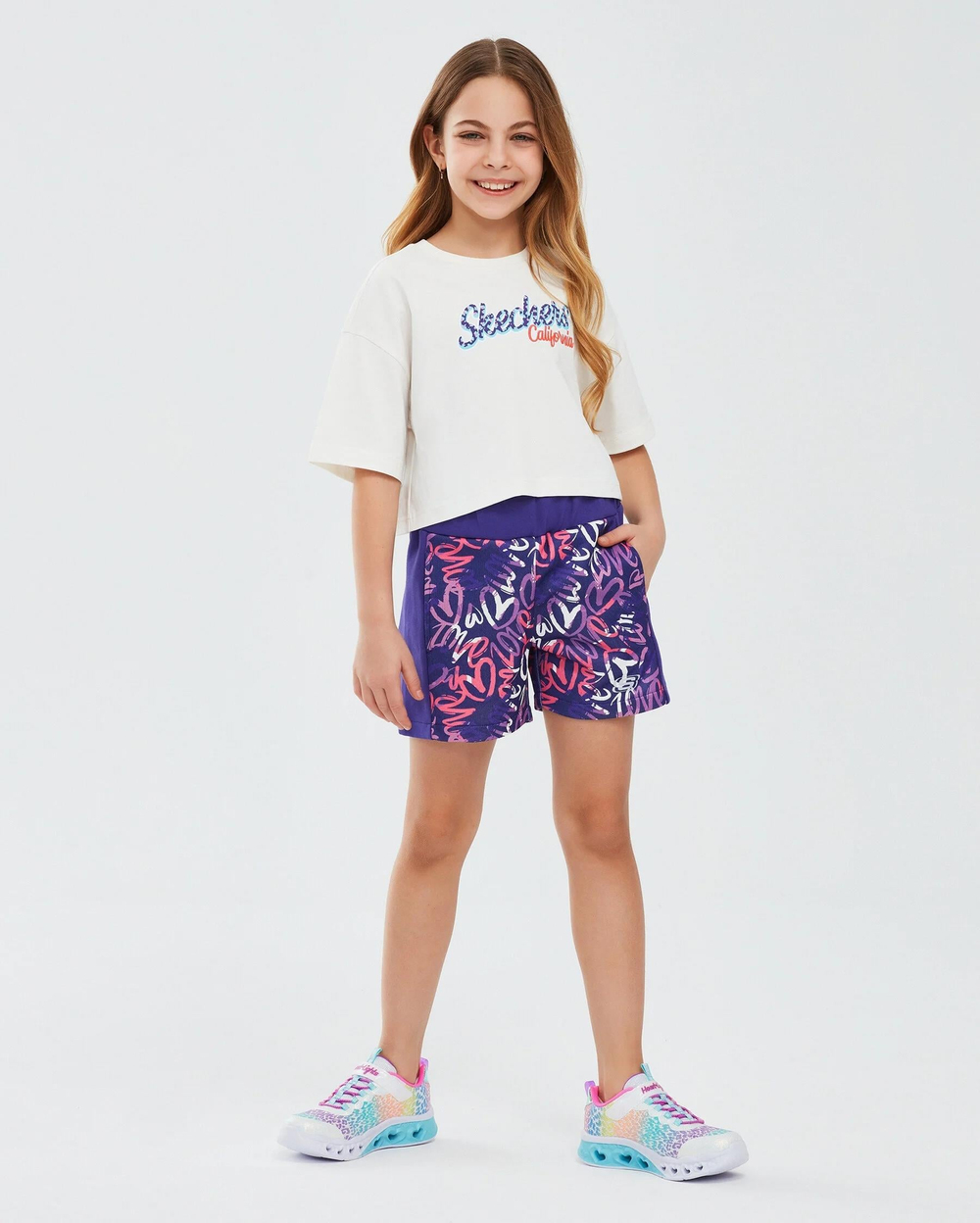 Skechers Graphic Tee G Short Sleeve Kız Çocuk  Bisiklet Yaka Tshirt