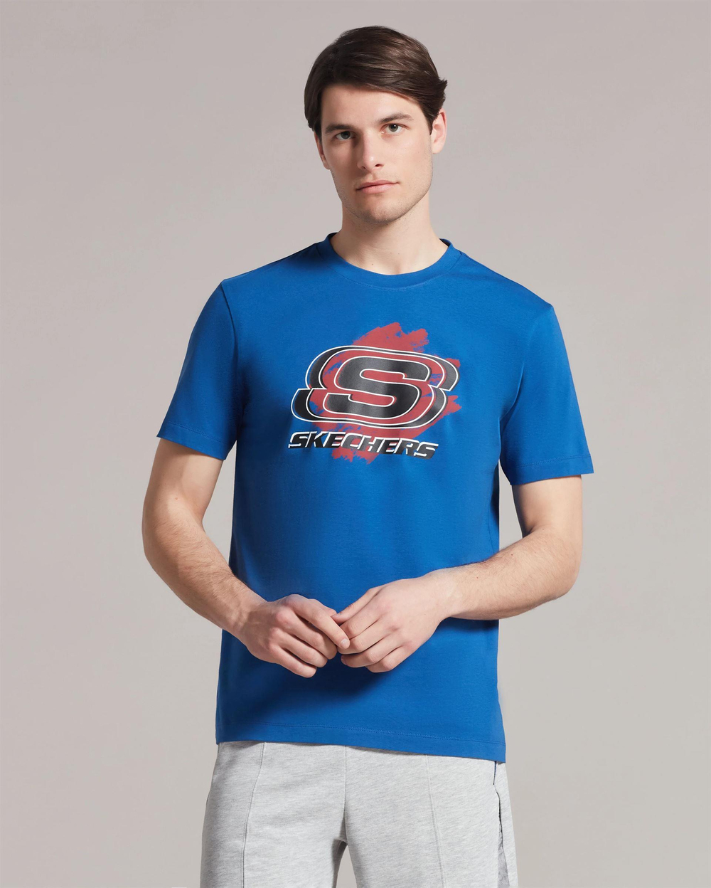 Skechers M Big Logo T-Shirt Erkek  Bisiklet Yaka Tshirt
