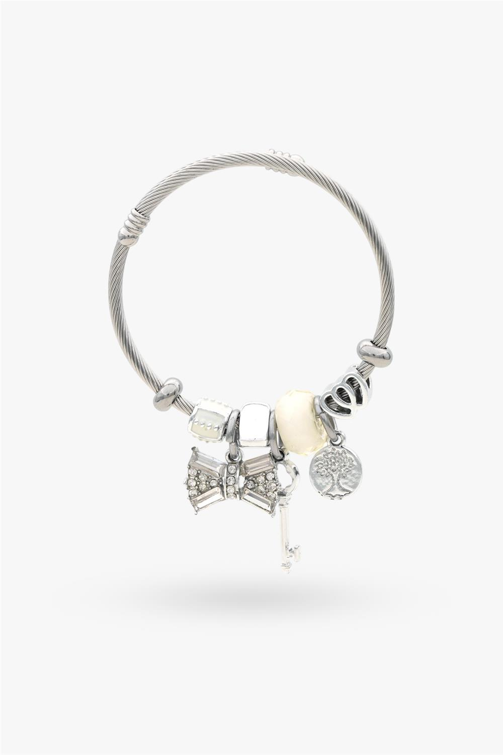 Anahtar Charm Çelik Bileklik
