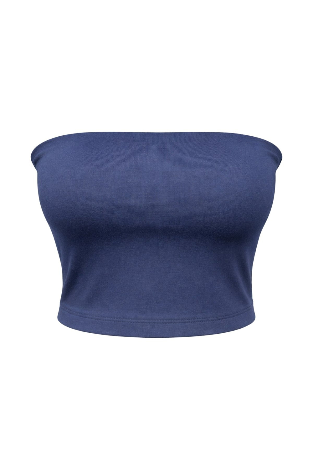 2082 Kadın Straplez Basic Crop Top Bluz Lacivert