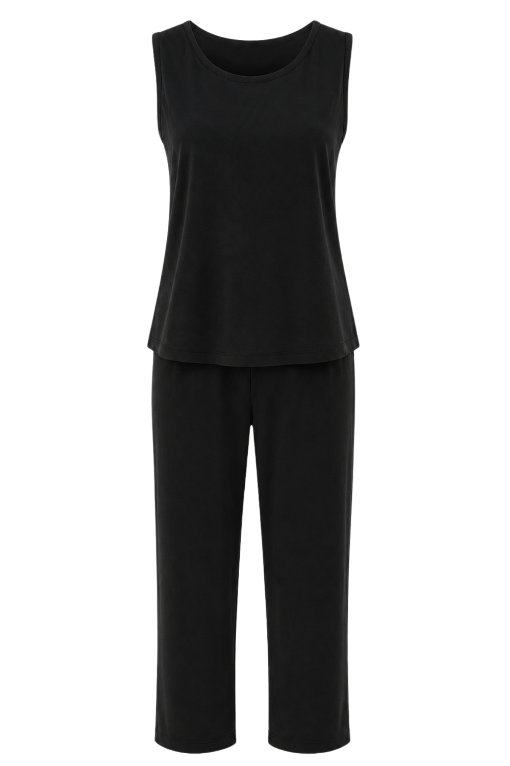 2117 Kadın Basic Relax Fit Atlet Pantolon İkili Takım Siyah