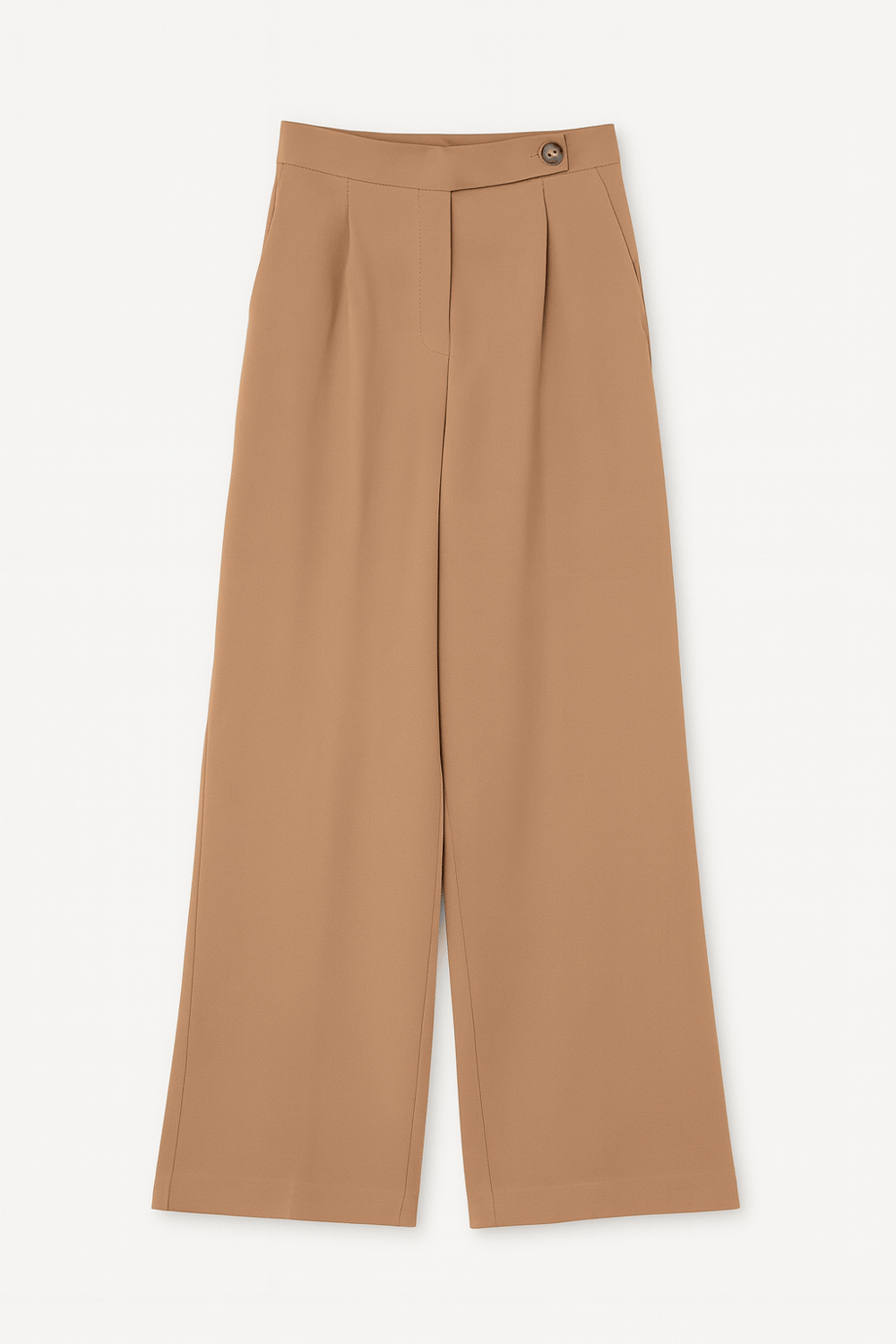 4103 Kadın Palazzo Dilli Dökümlü Pantolon Camel